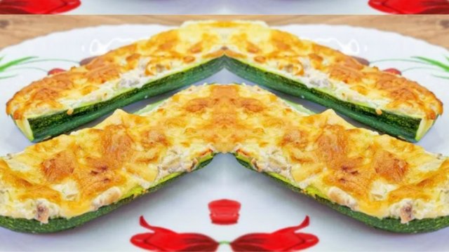 Фаршированные кабачки из духовки. Больше кабачки жарить не будешь! Вкусное настроение👍