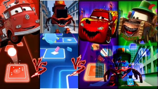 Микс-Забавная машинка Маккуина, Пасхальный выпуск MC McQueen 🆚 Маккуин Трук 🆚 Монстр Трук