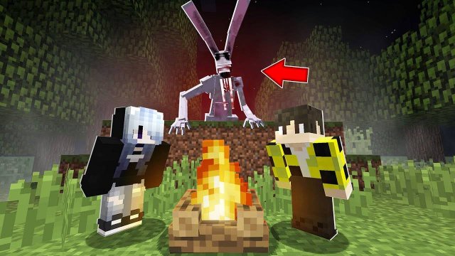 НЕЧТО НАПАЛО НА НАС В ЛЕСУ В МАЙНКРАФТ ! УЖАСАЮЩЕЕ СУЩЕСТВО EASTER DWELLER MINECRAFT ФЛАСОЧКА