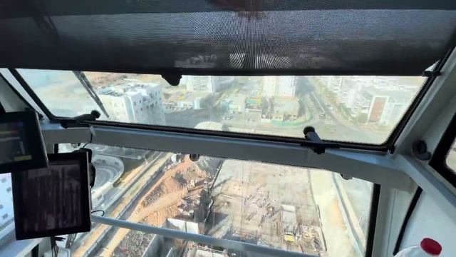 Башенный кран в Израиле! Обзор кабины башенного крана