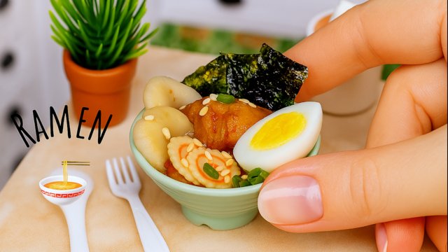 Простой Рецепт Мини Рамена со Свининой 😋 Миниатюрная Еда 🤩 Мини Кухня