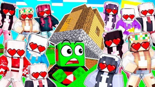 😨 ПРЯЧУСЬ ПОД ДОМОМ от 100 БЕЗУМНЫХ ФАНАТОК в МАЙНКРАФТ!