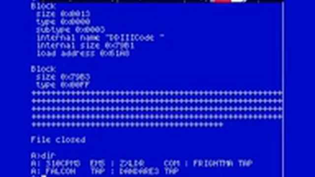 Intro screens of classic Spectrum games on CP/M (CP/M Plus, TAP files, unmodified ZX Spectrum +3)