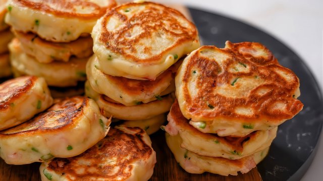 Этот ЗАВТРАК я хочу есть каждый день! Пышные ОЛАДКИ с ветчиной и зеленым луком