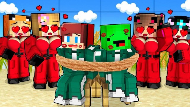 Джей Джей и Майки против Девушек из ИГРЫ В КАЛЬМАРА | Майнкрафт мультфильм