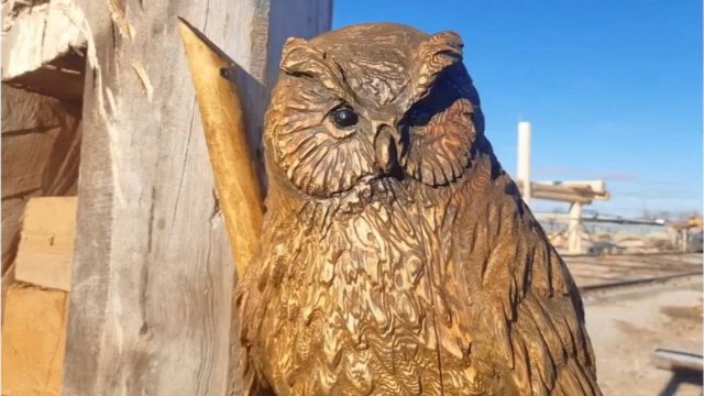 Деревянные фигуры из дерева резчика Андрея 2