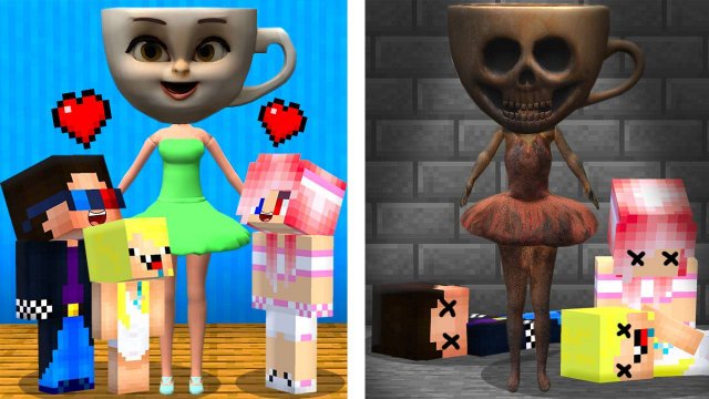 😇💀ДОБРАЯ БАЛЕРИНА КАПУЧИНО ПРОТИВ ЗЛАЯ В МАЙНКРАФТ! ШЕДИ И НУБИК MINECRAFT
