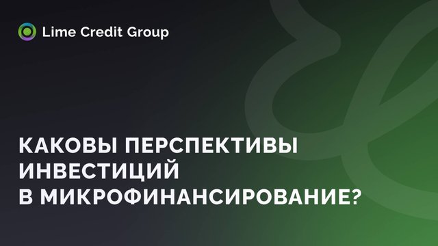 Перспективы инвестиций в МФО: взгляд ГК Lime Credit Group