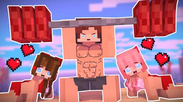 Джей Джей и Сестра - Пляжные игры | Майнкрафт мультфильм