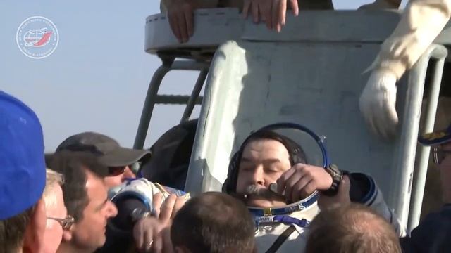 Посадка космической капсулы СОЮЗ ТМА 11М