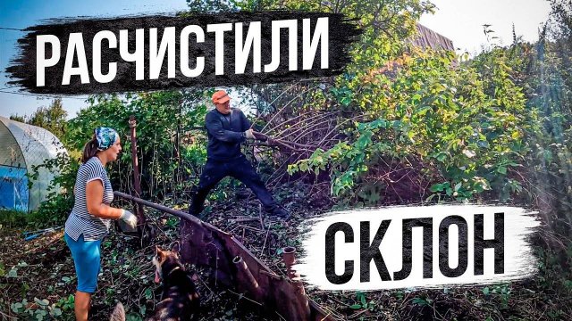 Расчищаем склон заросшего участка