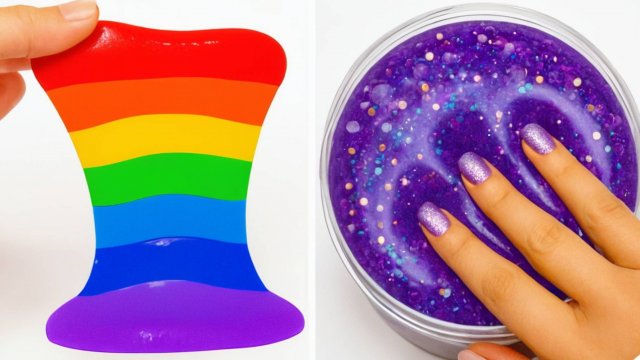 Слаймы, Игры со слаймами 🎨 Волшебная текстура!
