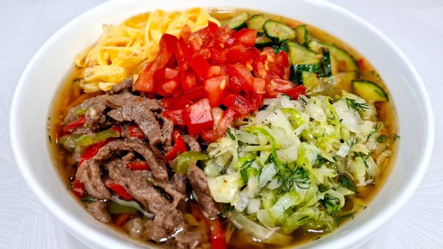 КУКСИ - Холодный суп с лапшой. Подробный, пошаговый рецепт от кореянки.