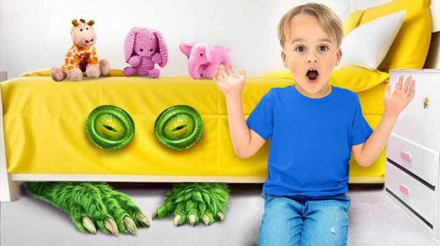 Влад и Ники. Кто же прячется под кроватью? История для детей!