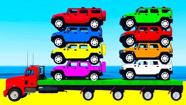 Развивающий Мультики про Машинки Цветные Джипы и Автовоз для детей Мультик Песенка для малышей