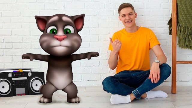 Мой Говорящий Кот Том в Реальной Жизни - Танцевальная Разминка