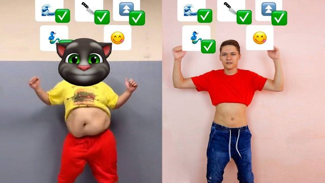Смешные Танцы с Говорящим Котом Томом - Музыкальный Челлендж