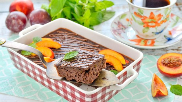 Брауни из кабачка с какао ПП