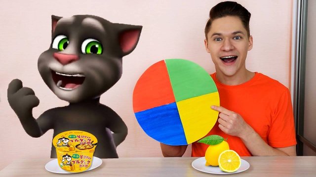 Говорящий Кот Том в Реальной Жизни - Челлендж с Едой