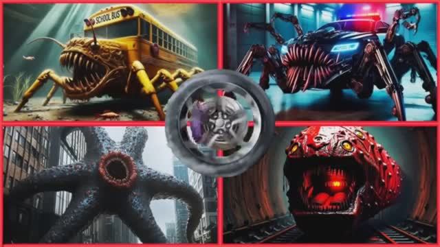 Монстр из школьного автобуса 🆚 Монстр из полицейской машины 🆚 Голодная звезда 🆚 Пожиратель поездо