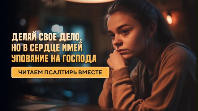 Делай своё дело, но в сердце имей упование на Господа