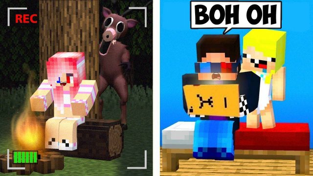 🌲ЗАСНЯЛИ 99 НОЧЕЙ В ЛЕСУ НА СКРЫТЫЕ КАМЕРЫ В МАЙНКРАФТ! ШЕДИ И НУБИК MINECRAFT