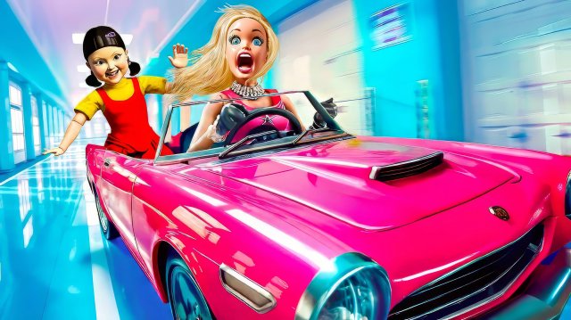 Кукла из Игры в Кальмара против Куклы Барби! Хороший учитель vs Плохой учитель!