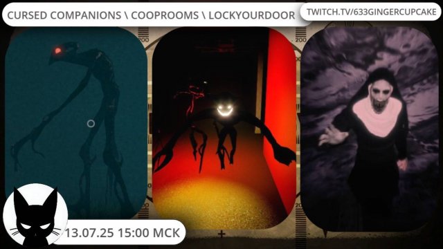 13.07.25 15:00 МСК Играем в Cursed Companions demo \ CoopRooms demo \ LockYourDoor demo