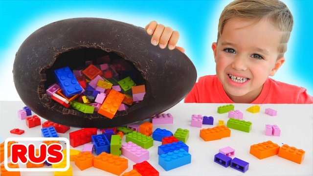 Влад и Ники и Челлендж с шоколадными яйцами с сюрпризами ! Видео для детей.
