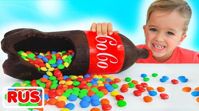 Влад и Ники. Шоколад & Газировка Челлендж с Владом и Ники! Видео для детей.