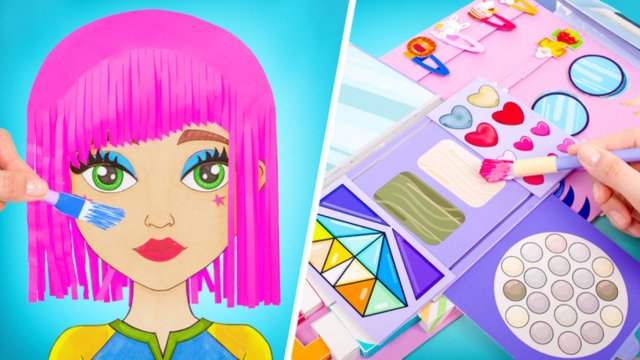 💄 Прическа и макияж для бумажной куклы ✂️ создай красоту сам!