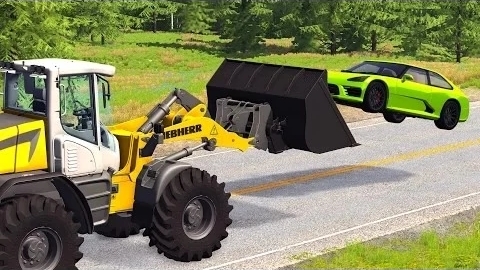 Аварии на скоростной трассе BeamNG Drive #60