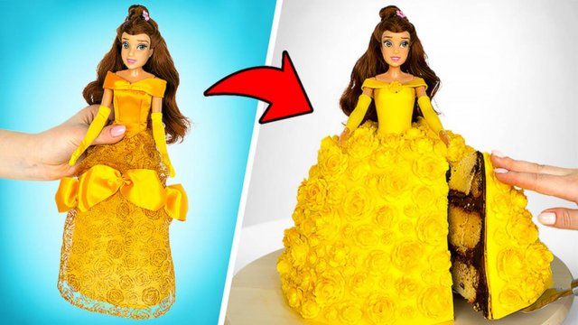 🎂 Торт с Белль из «Красавицы и чудовища» 👑 самый красивый!