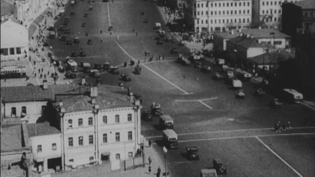 Кинофильм «Москва» (1937 г., Московская студия кинохроники), фрагмент.