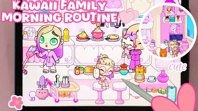 ☀️ МИЛАЯ УТРЕННЯЯ РУТИНА СЕМЬИ | Avatar World | Эстетика Каваи