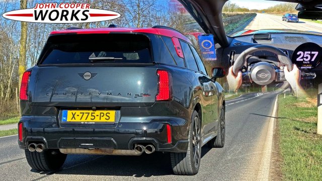 2024 MINI COUNTRYMAN JCW УСКОРЕНИЕ 0-250 КМ/Ч | МАКСИМАЛЬНАЯ СКОРОСТЬ И ЗВУК AutoTopNL