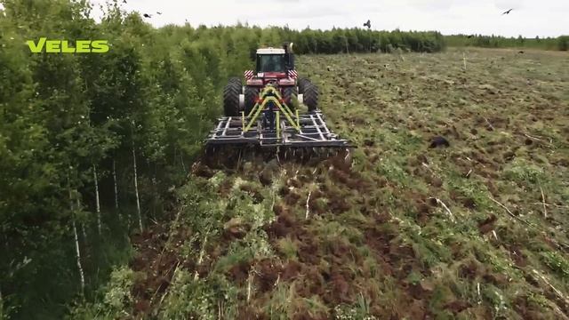 VELES БДТ: борона сносит лес на корню за минуты!
