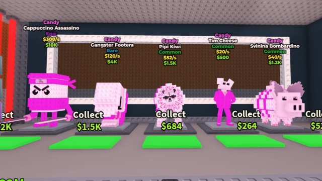 сделали всех brainrot candy в игре steal a brainrot