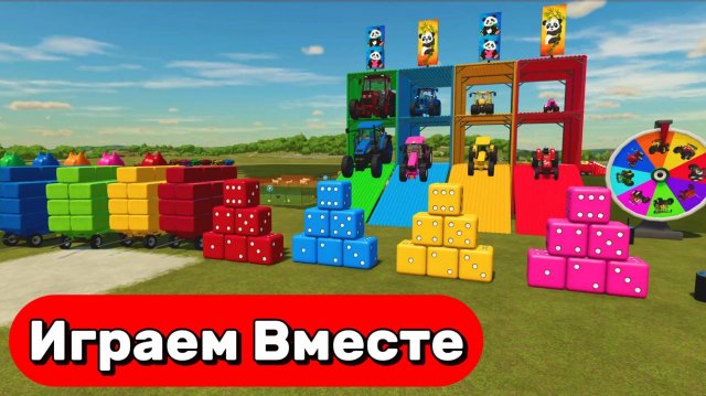 МУЛЬТИКИ ПРО РАЗНОЦВЕТНЫЕ ТРАКТОРА ДЛЯ ДЕТЕЙ 🚜 КАТАЕМСЯ НА РАЗНОЦВЕТЫХ ГОРКАХ
