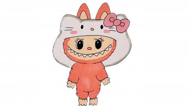 Как нарисовать Лабубу Хелло Китти
