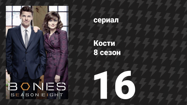 Кости 8 сезон 16 серия «Друг нуждается в тебе» (сериал, 2012)