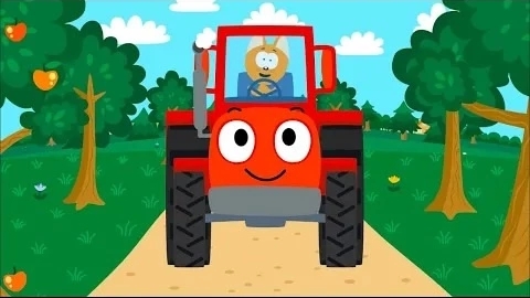 Трактор ведет машину, Угадай, кто прячется-Котенок Мяу-Мяу-песенка для детей