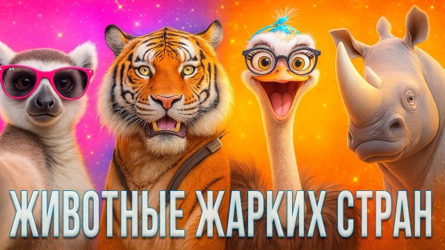 Животные для детей. Животные жарких стран. (Часть 2)