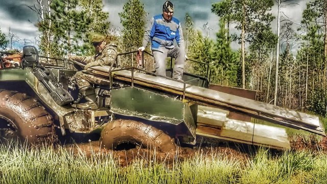 ПО ТОПКИМ БОЛОТАМ С ТЯЖЁЛЫМ ГРУЗОМ. ИСПЫТАНИЕ БОЛОТОХОДА В ЭКСТРЕМАЛЬНЫХ УСЛОВИЯХ.