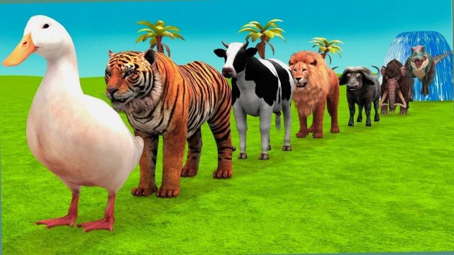 Мультики для детей. Животные: горилла, тигр, бегемот. Мультики про диких животных Смотреть онлайн