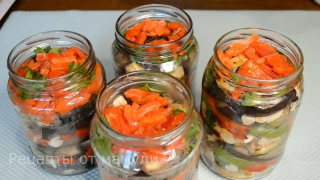 Самый вкусный рецепт баклажанов на зиму. Все просят рецепт, закуска на все случаи.
