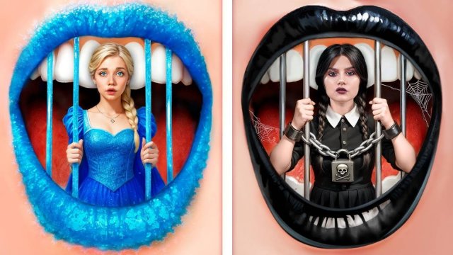 Эльза vs Уэнсдей в Тюрьме! Смешные Ситуации и Лайф Хаки в Тюрьме!
