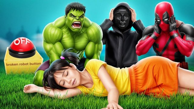 Что случилось с Куклой из Игры в Кальмара Халк vs Дэдпул vs Охранник из Squid Game