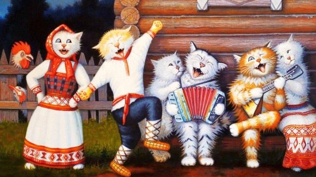 Кошки в живописи художника Степана Каширина