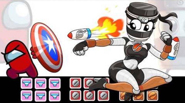 Амогус против Брэйнрод В итальянской игре кальмара - Ассасино КАПУЧИНО